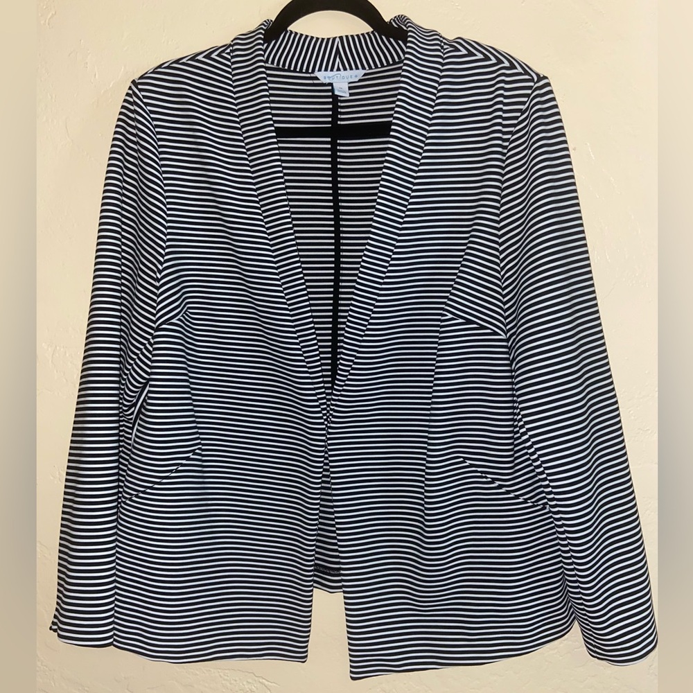 Black & White Striped Blazer